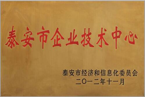 泰安市企业技术中心称号